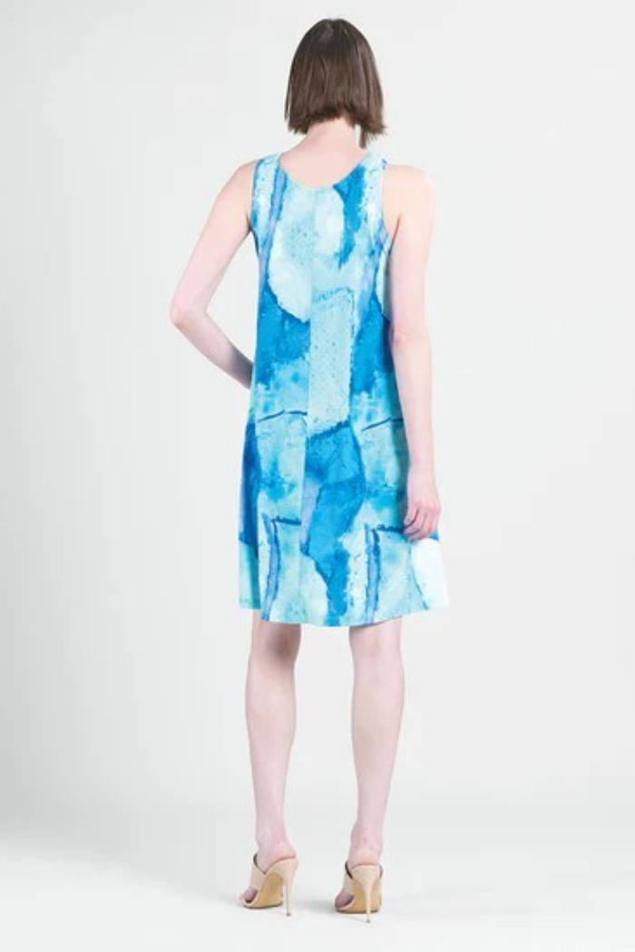 Abstract Print Swing Dress