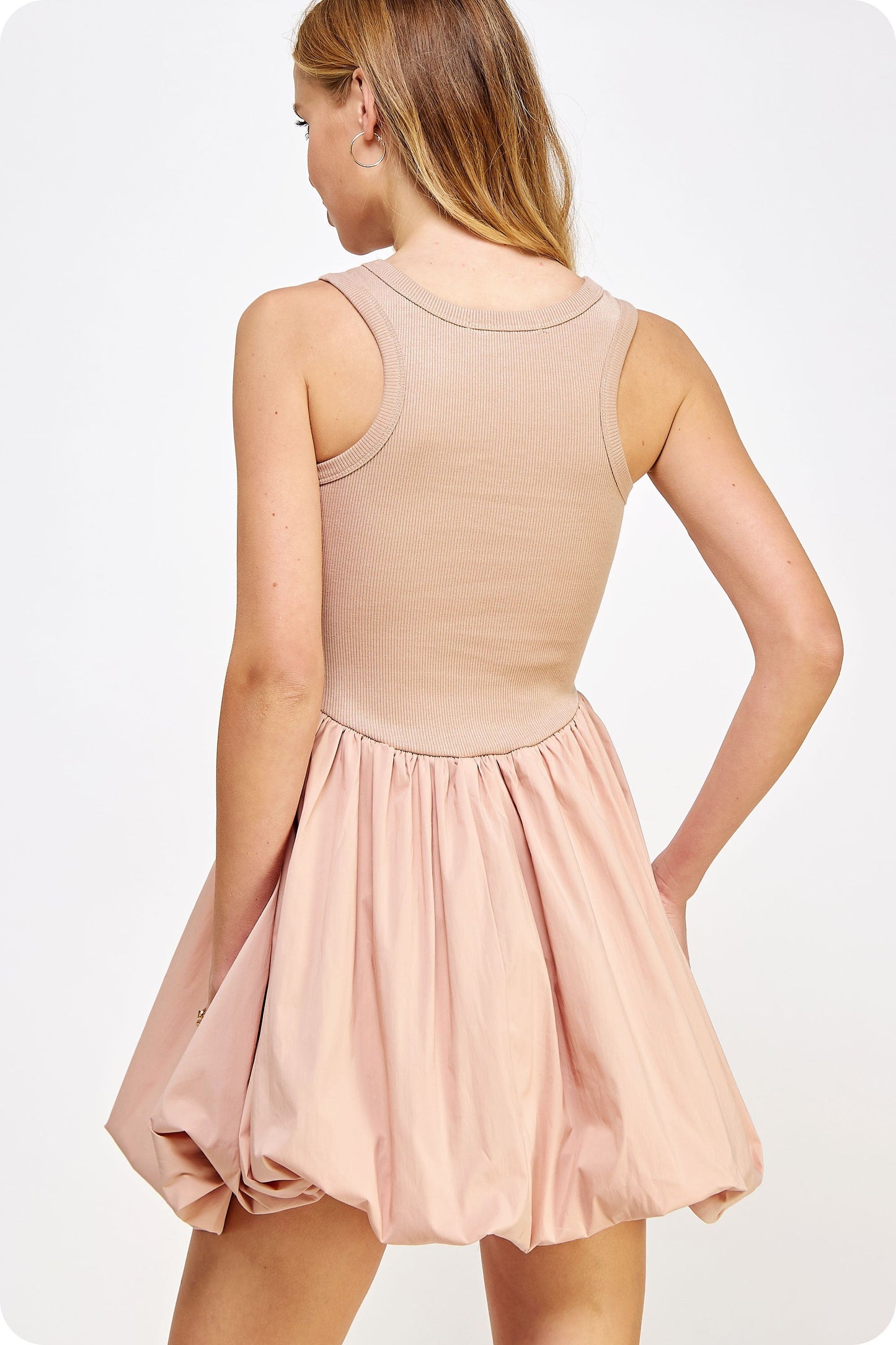 Poplin Bubble Mini Dress