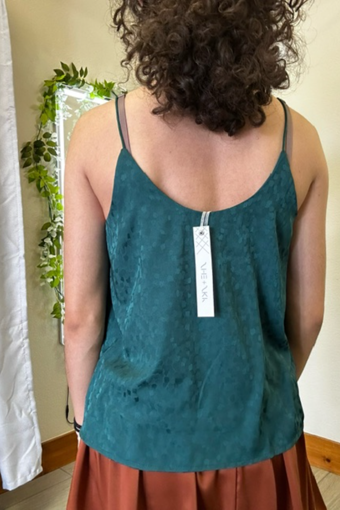 Cami Jacquard Satin Top