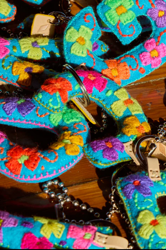 Turquoise Felt Letters Charms