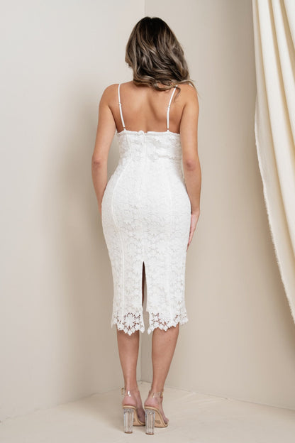 Sweetheart Lace Bodycon Mini Dress