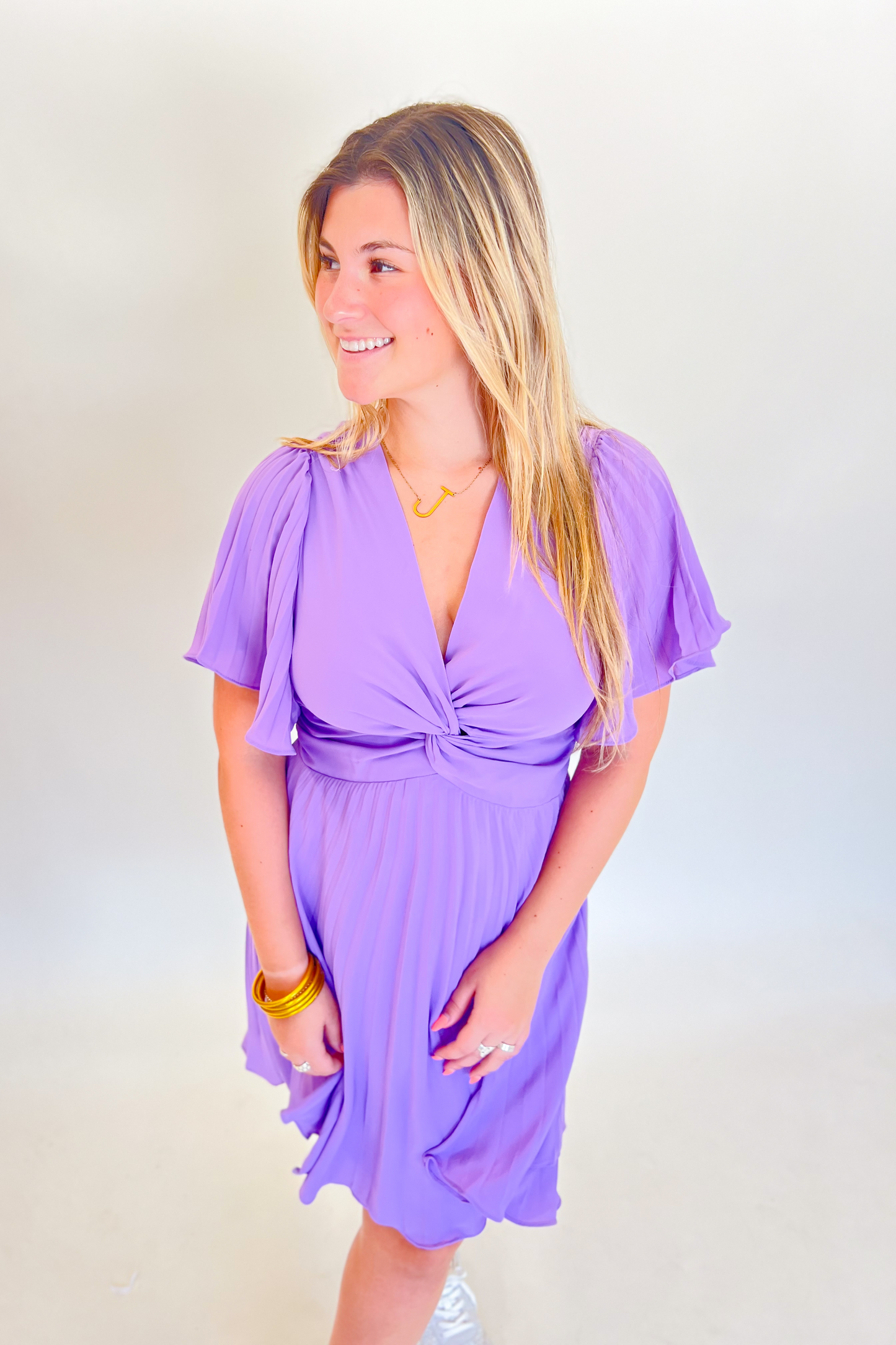 "Stacey" Pleated Mini Dress