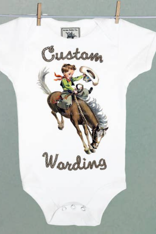 Acme Baby Sun Valley Cowboy Short Sleeve Bodysuit