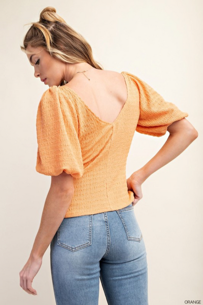 V Neck Short Sleeve Top