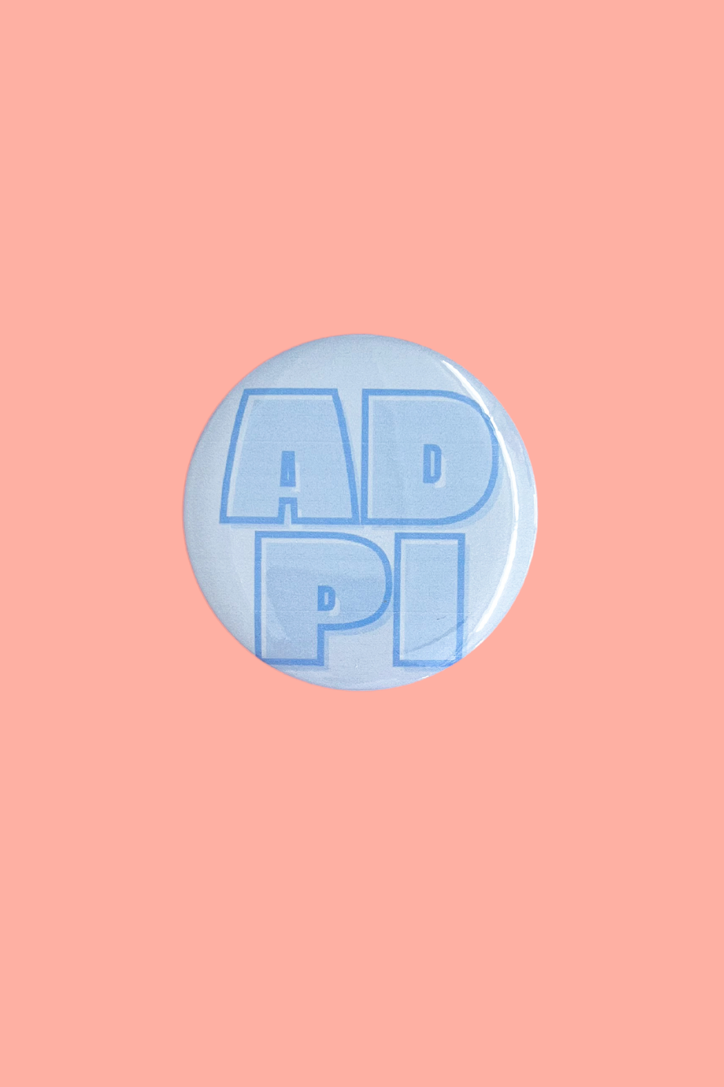 Sorority Bubble Letter Button