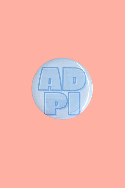 Sorority Bubble Letter Button