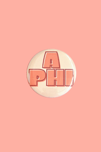 Sorority Bubble Letter Button
