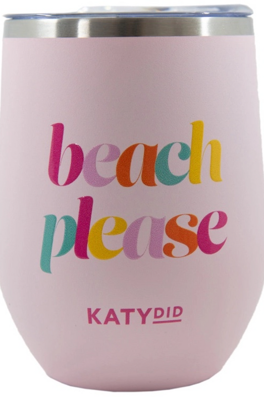 Beach Please Wine Tumbler