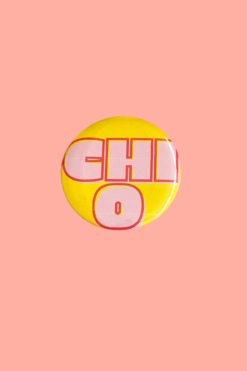 Sorority Bubble Letter Button