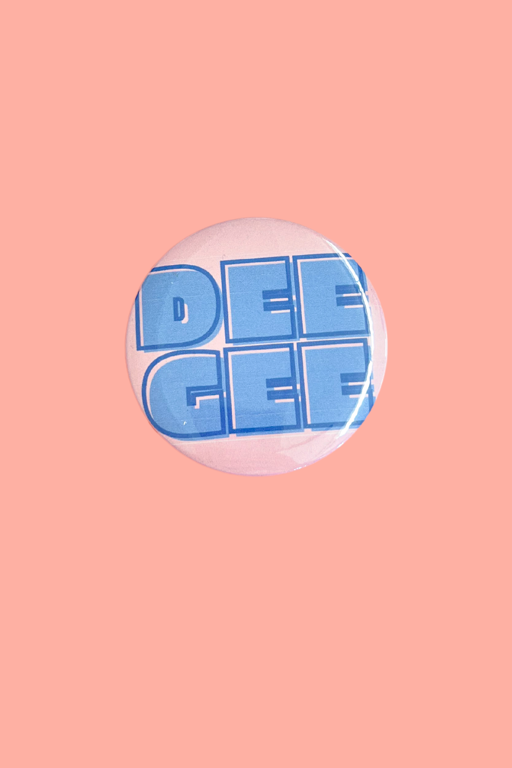 Sorority Bubble Letter Button