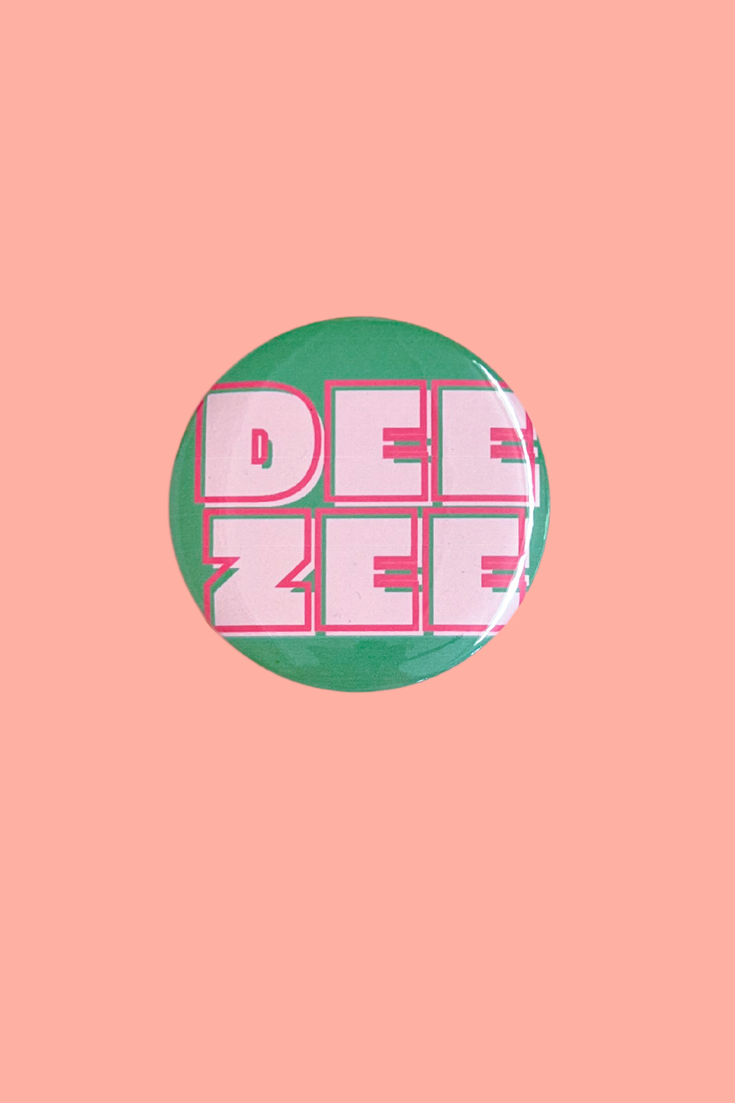 Sorority Bubble Letter Button