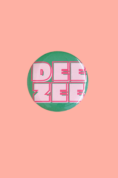 Sorority Bubble Letter Button
