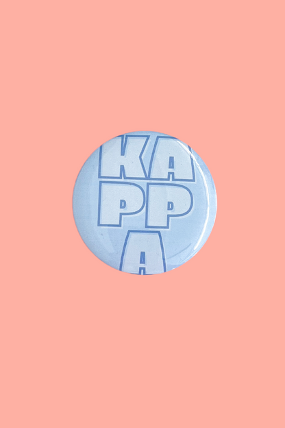 Sorority Bubble Letter Button