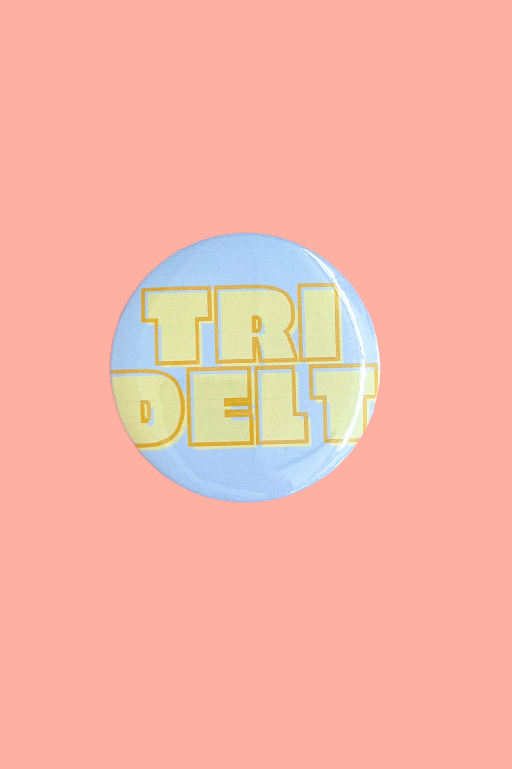 Sorority Bubble Letter Button