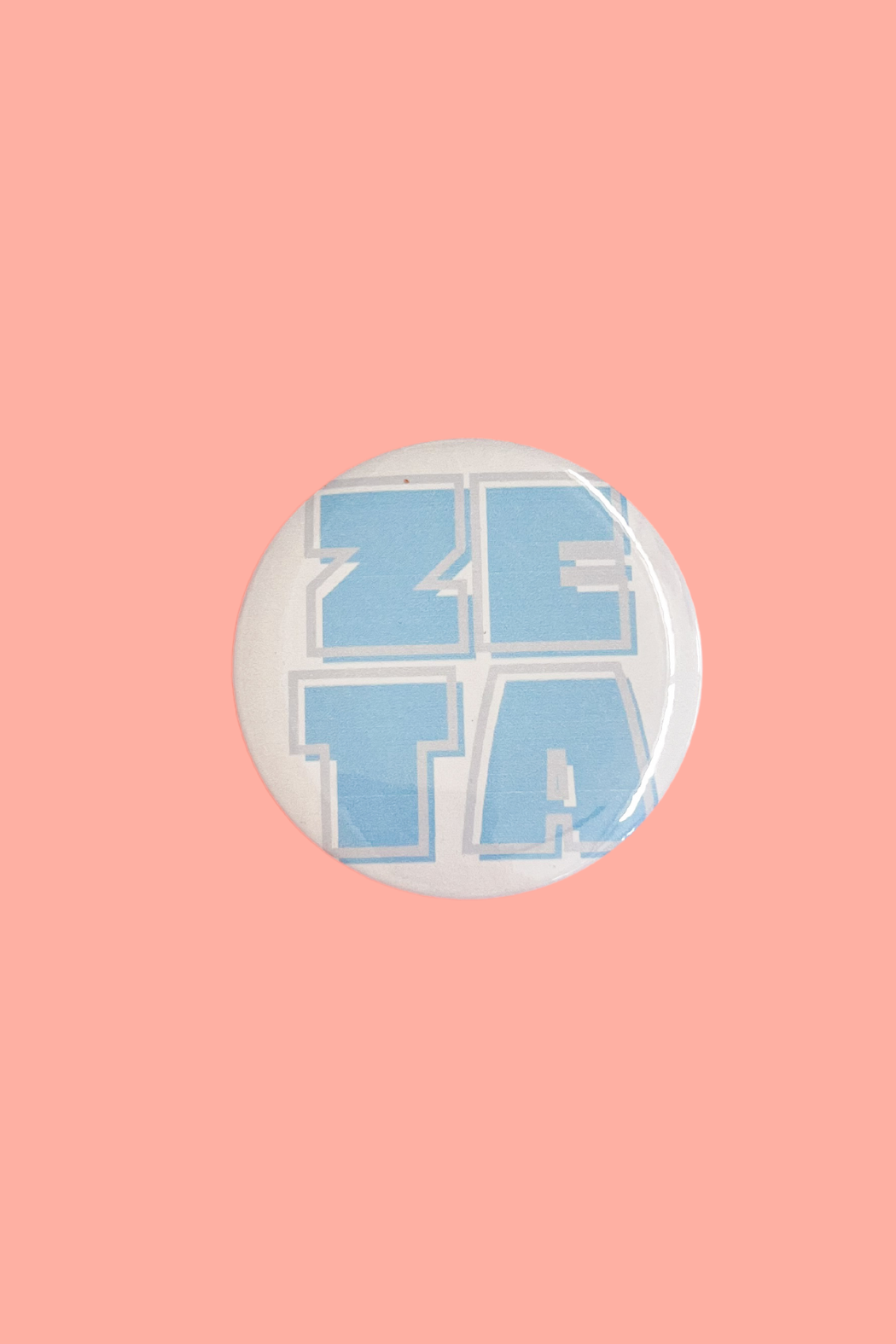 Sorority Bubble Letter Button