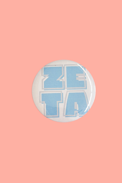 Sorority Bubble Letter Button