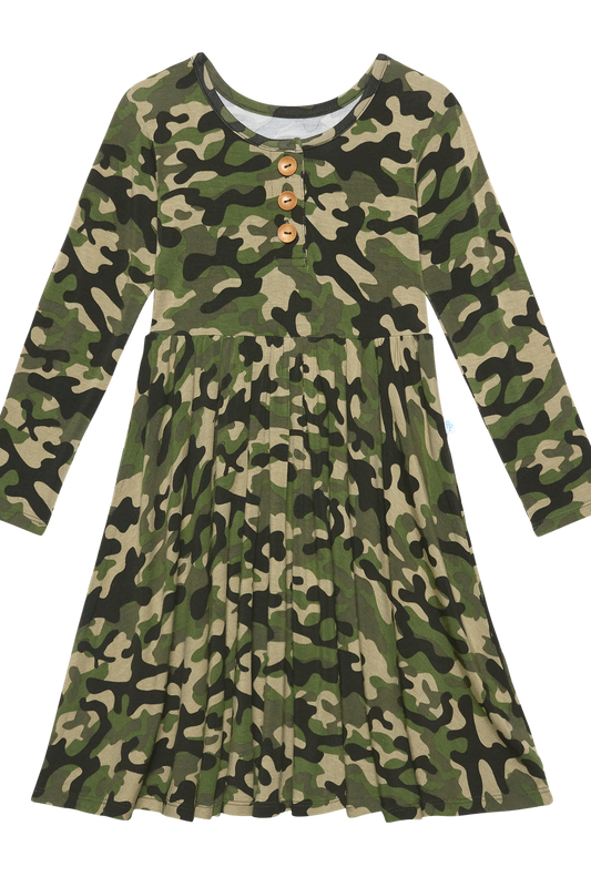 Cadet Henley Twirl Dress