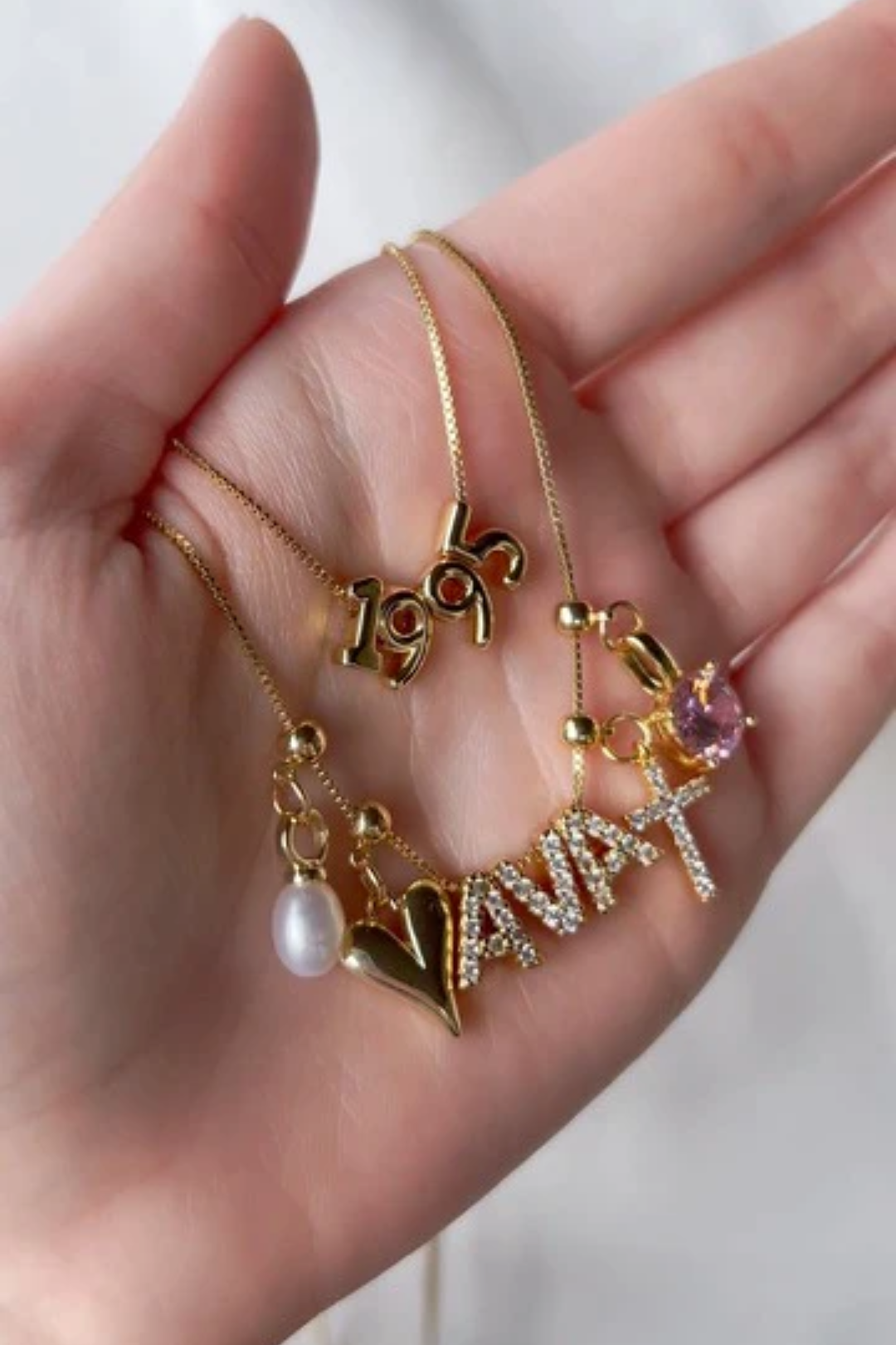 Vintage Heart Drop Charm