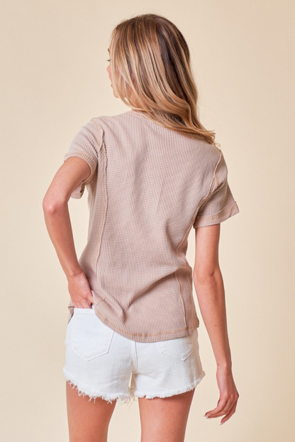 Snap Button Short Sleeve Shirt