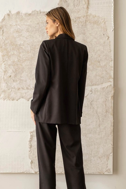 Solid Long Sleeve Blazer
