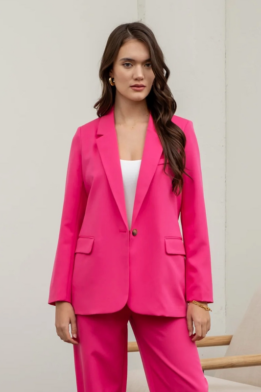 Solid Long Sleeve Blazer
