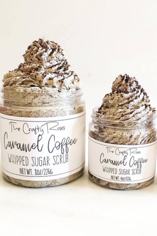 Caramel Coffee Whipped Sugar Scrub Soap-9 Oz