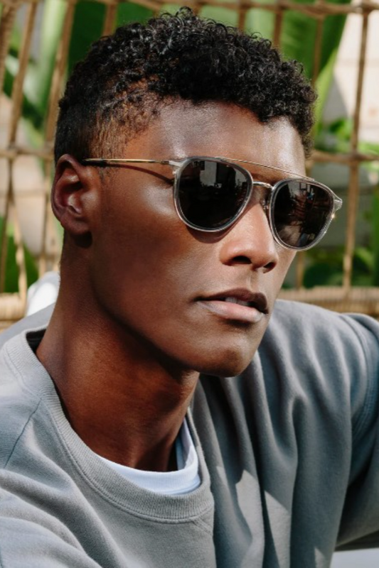 Camden - Storm Crystal + Grey Polarized Sunglasses