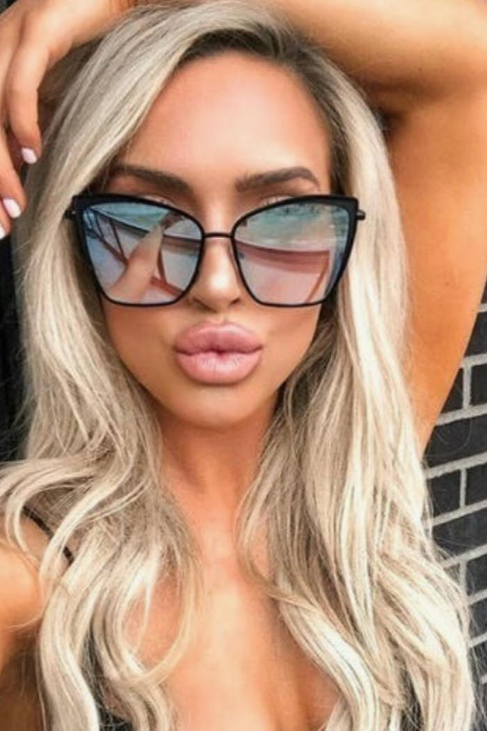 Becky - Black + Flash Grey Gradient Sunglasses