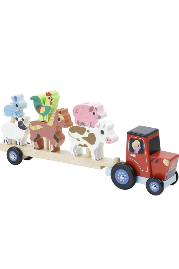 TRACTOR & TRAILER W/ANIMALS STACKING GAME