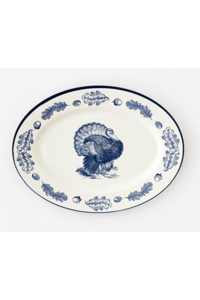 TURKEY "ENAMEL" OVAL PLATTER MELAMINE 17"