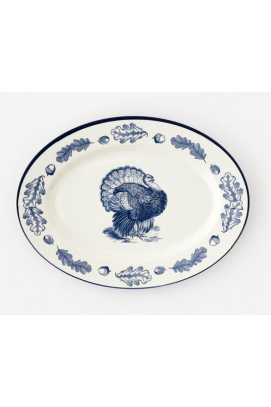 TURKEY "ENAMEL" OVAL PLATTER MELAMINE 17"