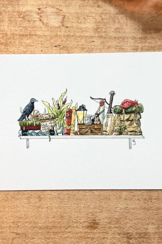 The Mini Adventurer's Shelf Giclée Print