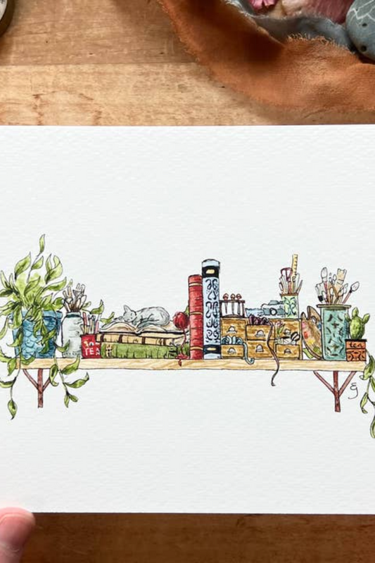 The Mini Artist's Shelf Giclée Print