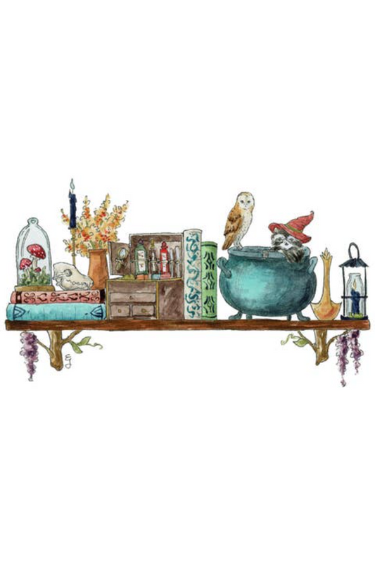 The Mini Forest Witch's Shelf Giclée Print