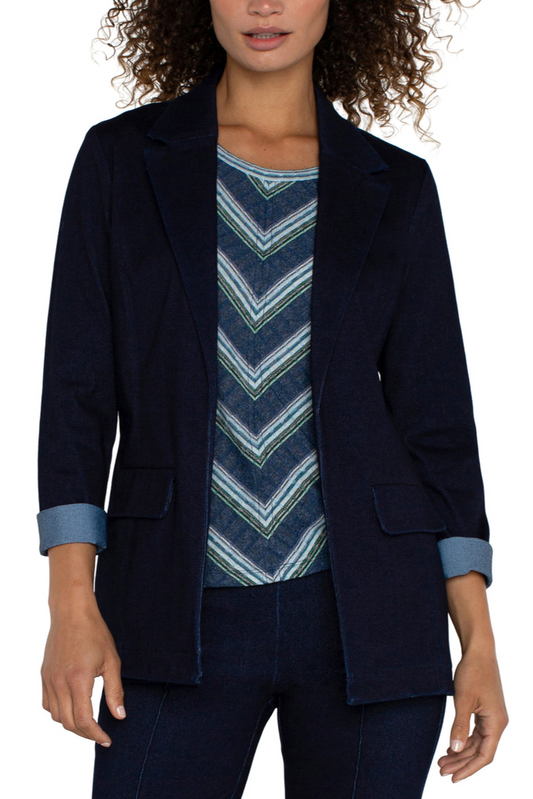 Boyfriend Blazer- Indigo Rinse