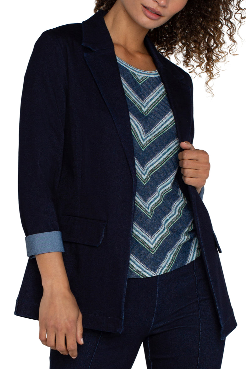 Boyfriend Blazer- Indigo Rinse
