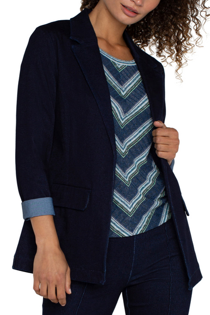 Boyfriend Blazer- Indigo Rinse