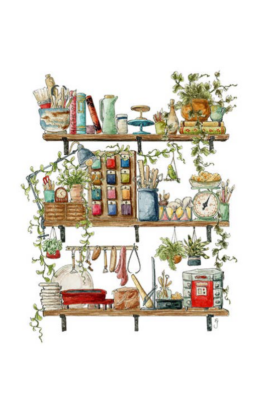 The Potter's Shelves Postcard