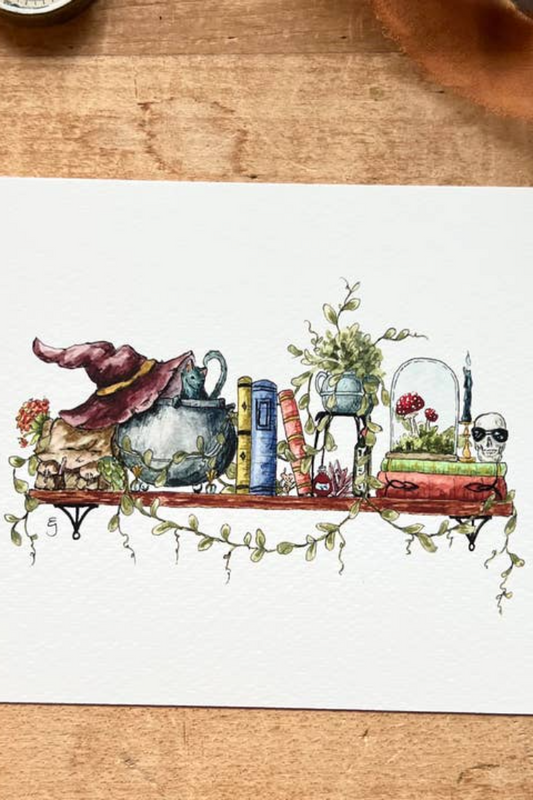 The Mini Witch's Shelf Giclée Print
