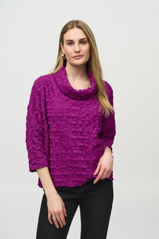 Woven Jacquard Boxy Top- Empress