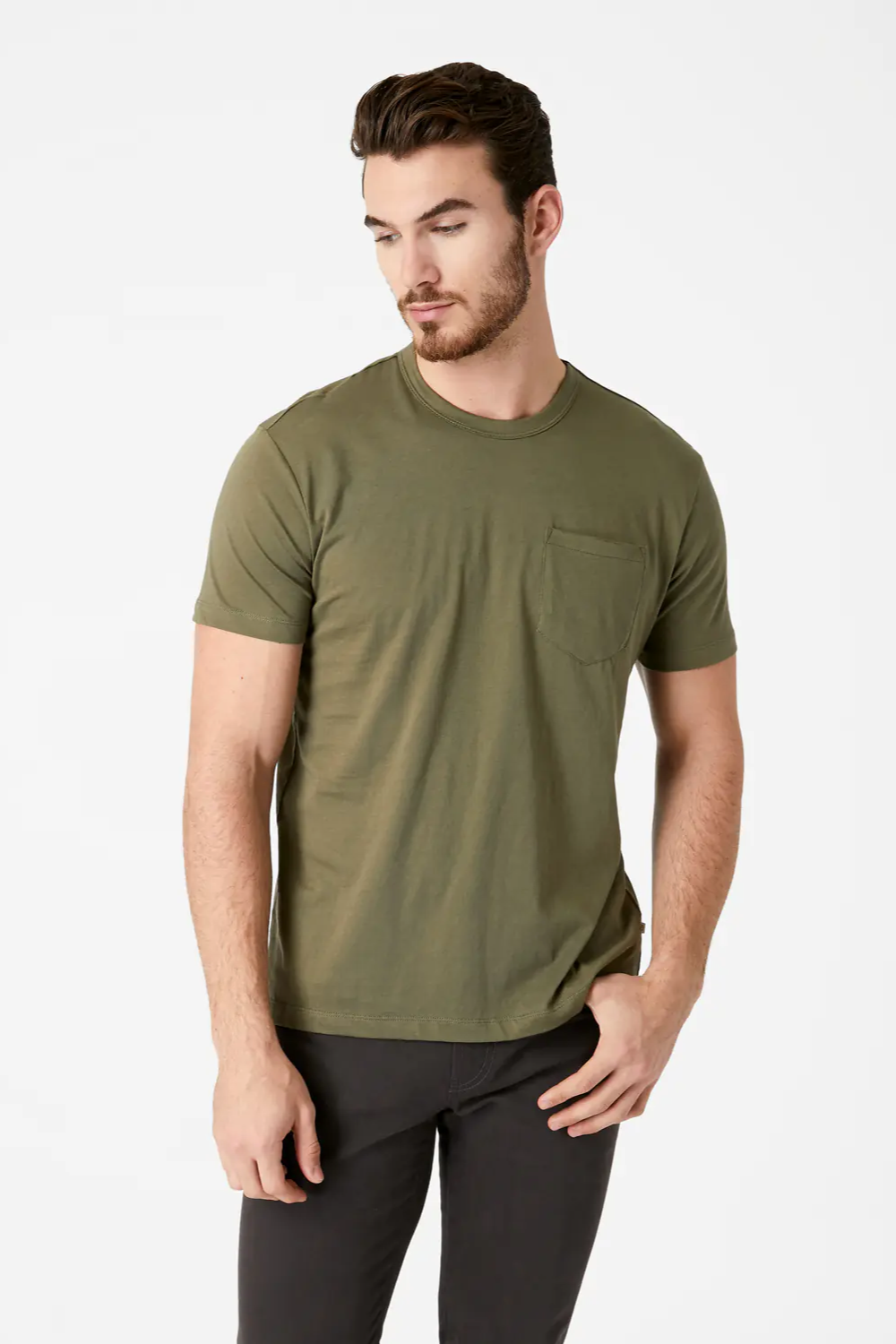 Anthology Supima Pocket T-Shirt - Basil