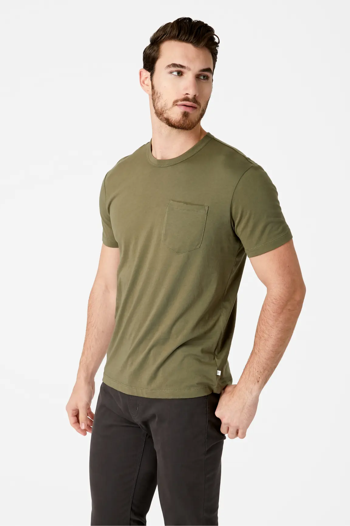 Anthology Supima Pocket T-Shirt - Basil