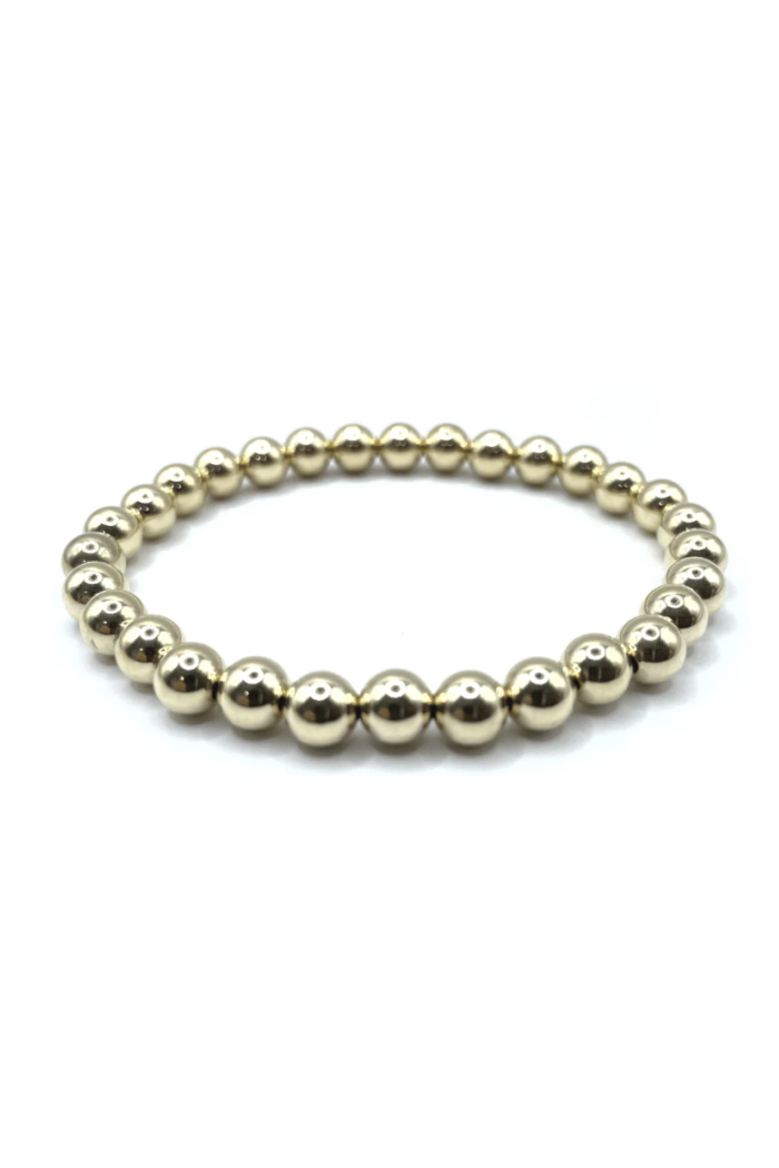 6MM WATERPROOF 14K GOLD FILLED KARMA BRACELET 6.5"-7"