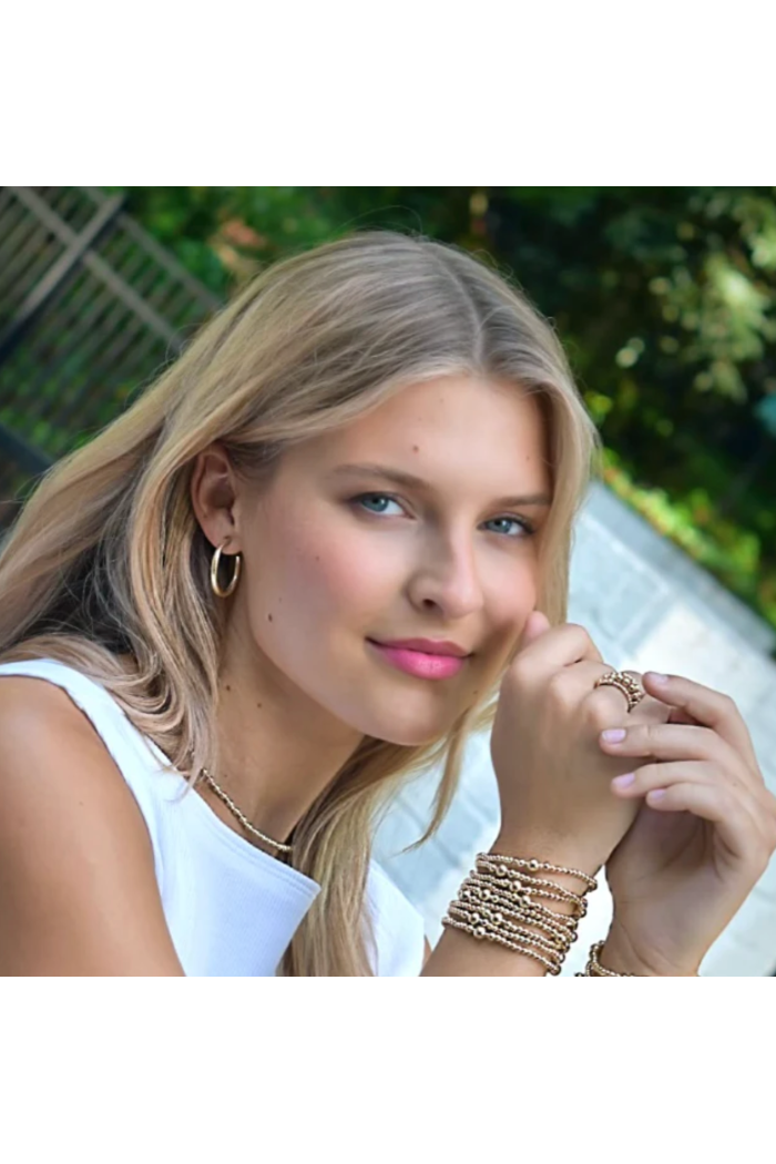 THE CHARLESTON COLLECTION 14K GOLD-FILLED 4mm6 BEADED BRACELETS $48.00