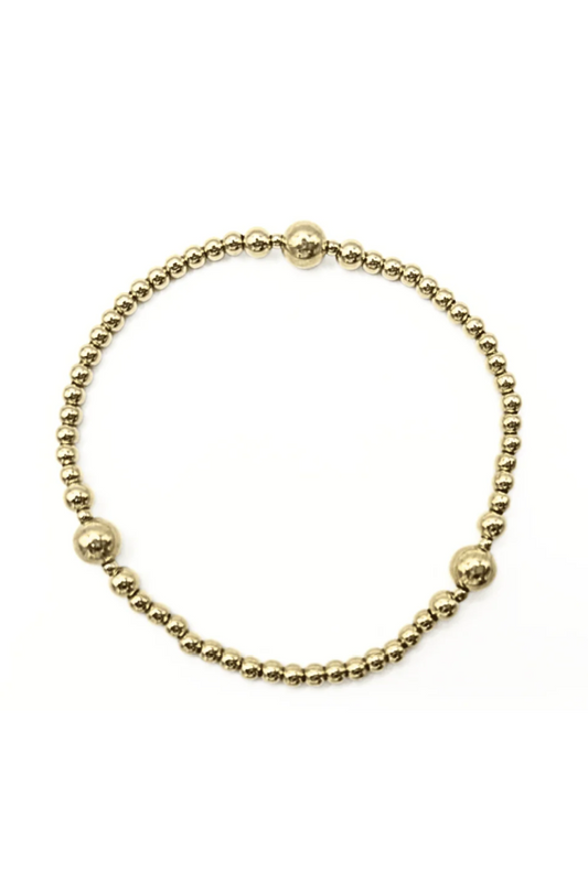 THE NANTUCKET COLLECTION #2/14K GOLD- FILLED 3mm6 BEADED BRACELETS