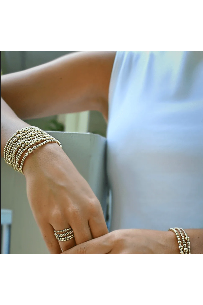 THE NANTUCKET COLLECTION #2/14K GOLD- FILLED 3mm6 BEADED BRACELETS