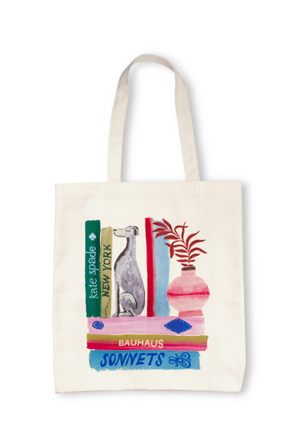 Canvas Book Tote, Bookshelf