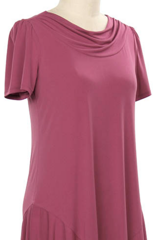 SS Ronin Solid Drape Neck Dress