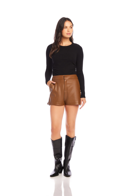 Side Shirred Top - Black