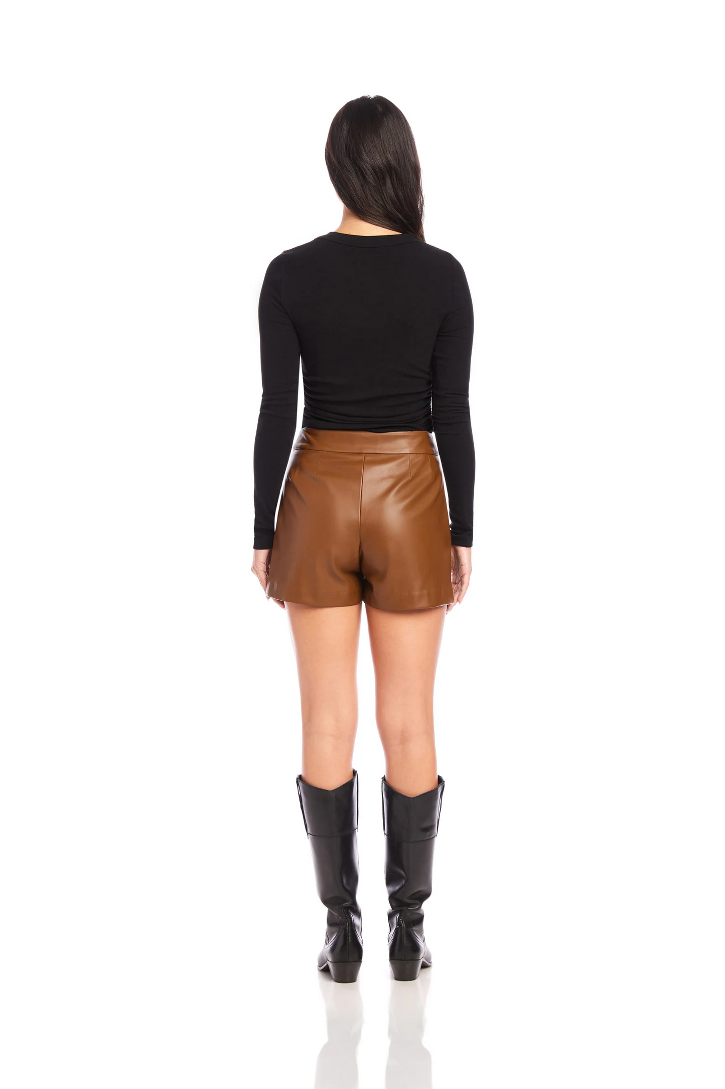 Side Shirred Top - Black